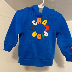 Champion Kids Vibrant Logo Blue Hoodie